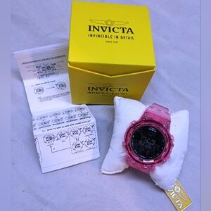 Invicta Pink and Black digital watch new in box